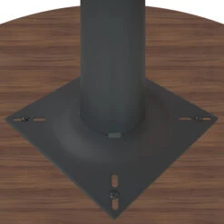 OPTIMA Besprechungstisch | Rund, Gestell Anthrazit, Ø 1000 Mm, Nussbaum -Möbel Pro Verkauf OPTIMA runder Besprechungstisch 100 cm Nussbaum 7 1