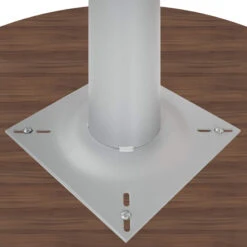 OPTIMA Besprechungstisch | Rund, Gestell Silber, Ø 1200 Mm, Nussbaum -Möbel Pro Verkauf OPTIMA runder Besprechungstisch 120 cm Nussbaum 6