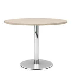 OPTIMA Besprechungstisch | Rund, Gestell Chrom, Ø 1000 Mm, Ahorn -Möbel Pro Verkauf OPTIMA runder Besprechungstisch Esstisch Kuechentisch 1