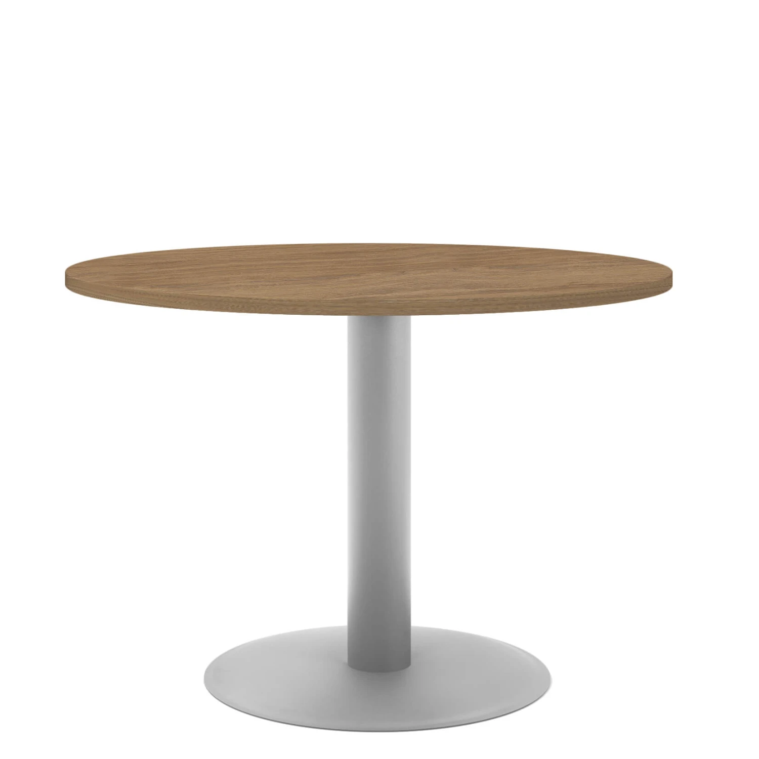 OPTIMA Besprechungstisch | Rund, Gestell Silber, Ø 1000 Mm, Bernsteineiche 4 OPTIMA Besprechungstisch | Rund, Gestell Silber, Ø 1000 Mm, Bernsteineiche – Bild 2