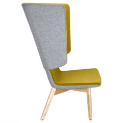 TWIST&SIT Ohrensessel | Massivholz-Gestell, Wollbezug VELITO -Möbel Pro Verkauf Ohrensessel TWISTundSIT 4 Fussgestell aus Echtholz VELITO Loungestuhl Loungesessel 30