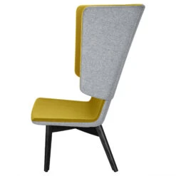 TWIST&SIT Ohrensessel | Massivholz-Gestell, Wollbezug VELITO -Möbel Pro Verkauf Ohrensessel TWISTundSIT 4 Fussgestell aus Echtholz VELITO Loungestuhl Loungesessel 35