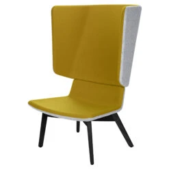 TWIST&SIT Ohrensessel | Massivholz-Gestell, Wollbezug VELITO -Möbel Pro Verkauf Ohrensessel TWISTundSIT 4 Fussgestell aus Echtholz VELITO Loungestuhl Loungesessel 36