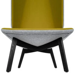 TWIST&SIT Ohrensessel | Massivholz-Gestell, Wollbezug VELITO -Möbel Pro Verkauf Ohrensessel TWISTundSIT 4 Fussgestell aus Echtholz VELITO Loungestuhl Loungesessel 38