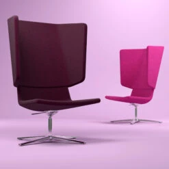 TWIST&SIT Ohrensessel | 4-Fuß-Kreuz, Höhenverstellbar, Wollbezug SYNERGY -Möbel Pro Verkauf Ohrensessel TWISTundSIT 4 Fusskreuz Chrom oder Schwarz hoehenverstellbar SYNERGY Loungestuhl Loungesessel 17