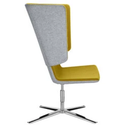 TWIST&SIT Ohrensessel | 4-Fuß-Kreuz, Höhenverstellbar, Wollbezug SYNERGY -Möbel Pro Verkauf Ohrensessel TWISTundSIT 4 Fusskreuz Chrom oder Schwarz hoehenverstellbar SYNERGY Loungestuhl Loungesessel 23