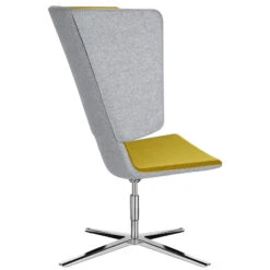 TWIST&SIT Ohrensessel | 4-Fuß-Kreuz, Höhenverstellbar, Wollbezug SYNERGY -Möbel Pro Verkauf Ohrensessel TWISTundSIT 4 Fusskreuz Chrom oder Schwarz hoehenverstellbar SYNERGY Loungestuhl Loungesessel 24