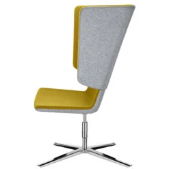 TWIST&SIT Ohrensessel | 4-Fuß-Kreuz, Höhenverstellbar, Wollbezug SYNERGY -Möbel Pro Verkauf Ohrensessel TWISTundSIT 4 Fusskreuz Chrom oder Schwarz hoehenverstellbar SYNERGY Loungestuhl Loungesessel 27