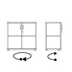 UNI Flügeltürenschrank | 2 OH, 800 X 777 Mm, Bernsteineiche -Möbel Pro Verkauf PROFI Aktenschrank abschliessbar 2OH Bernsteineiche Schrank Bueroschrank Fluegeltuerenschrank 11