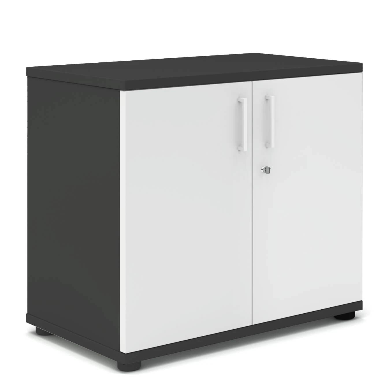 UNI Flügeltürenschrank | 2 OH, 800 X 777 Mm, Anthrazit / Weiß 4 UNI Flügeltürenschrank | 2 OH, 800 X 777 Mm, Anthrazit / Weiß – Bild 2