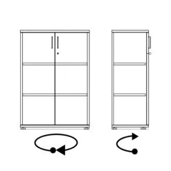 UNI Flügeltürenschrank | 3 OH, 800 X 1143 Mm, Bernsteineiche -Möbel Pro Verkauf PROFI Aktenschrank abschliessbar 3OH Bernsteineiche Schrank Bueroschrank Fluegeltuerenschrank 11