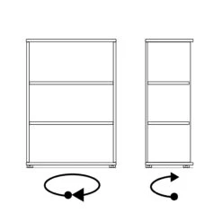 UNI Regalschrank | 3 OH, 800 X 1143 Mm, Bernsteineiche -Möbel Pro Verkauf PROFI Buecherregal 3OH Regal Standregal Holzregal Wandregal Schrank Buero Bernsteineiche