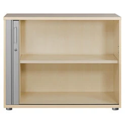 UNI Querrollladenschrank | 2 OH, 1000 X 777 Mm, Ahorn / Silbergrau -Möbel Pro Verkauf PROFI Jalousieschrank Ahorn 2OH Quer Rollladenschrank