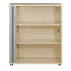 UNI Querrollladenschrank | 3 OH, 1000 X 1143 Mm, Ahorn / Silbergrau -Möbel Pro Verkauf PROFI Jalousieschrank Ahorn Silber 3OH 1 0M Quer Ro 2