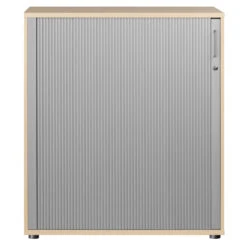 UNI Querrollladenschrank | 3 OH, 1000 X 1143 Mm, Ahorn / Silbergrau -Möbel Pro Verkauf PROFI Jalousieschrank Ahorn Silber 3OH 1 0M Quer Ro 3