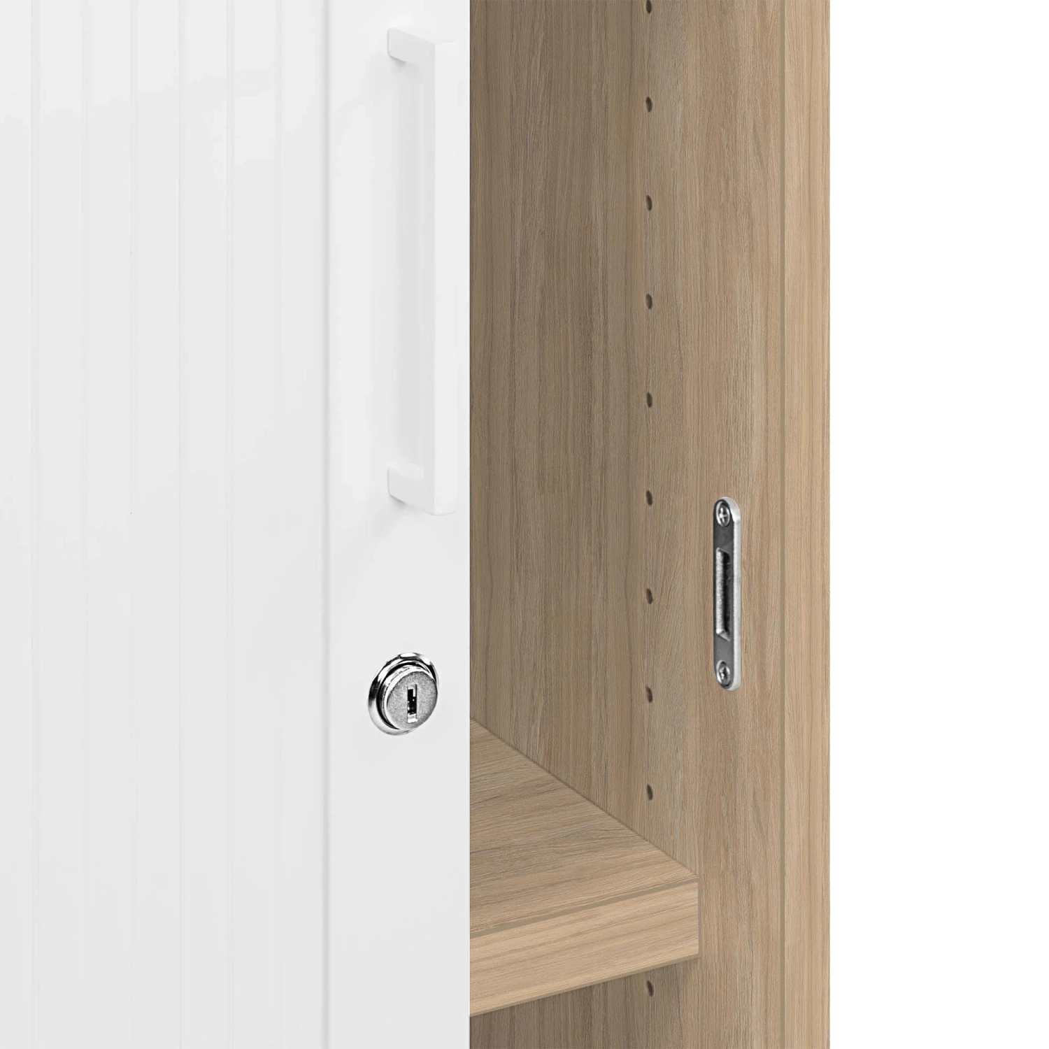 UNI Querrollladenschrank | 2 OH, 1000 X 777 Mm, Bernsteineiche / Weiß 7 UNI Querrollladenschrank | 2 OH, 1000 X 777 Mm, Bernsteineiche / Weiß – Bild 5