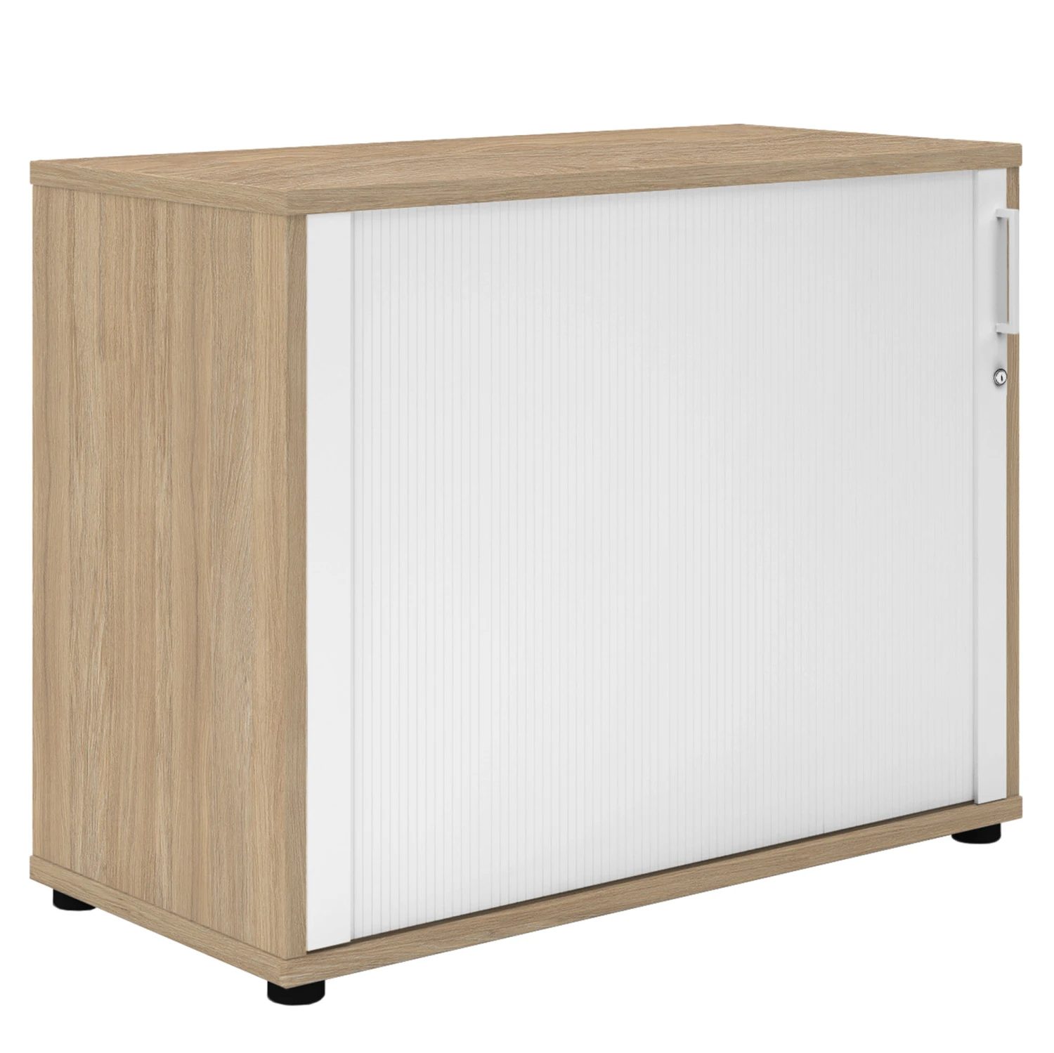 UNI Querrollladenschrank | 2 OH, 1000 X 777 Mm, Bernsteineiche / Weiß 4 UNI Querrollladenschrank | 2 OH, 1000 X 777 Mm, Bernsteineiche / Weiß – Bild 2