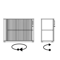 UNI Querrollladenschrank | 2 OH, 1000 X 777 Mm, Bernsteineiche / Weiß 21 UNI Querrollladenschrank | 2 OH, 1000 X 777 Mm, Bernsteineiche / Weiß -Möbel Pro Verkauf PROFI Jalousieschrank Bernsteineiche 2OH Quer Rollladenschrank Aktenschrank Archivschrank 9
