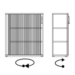 UNI Querrollladenschrank | 3 OH, 1000 X 1143 Mm, Bernsteineiche / Silbergrau -Möbel Pro Verkauf PROFI Jalousieschrank Bernsteineiche 3OH Quer Rollladenschrank Aktenschrank Archivschrank 9 1