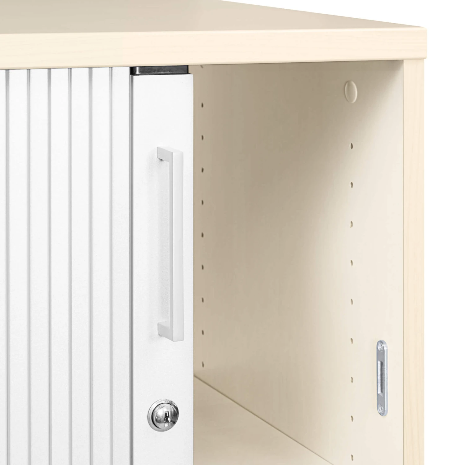 UNI Querrollladenschrank | 2 OH, 1000 X 777 Mm, Ahorn / Weiß 8 UNI Querrollladenschrank | 2 OH, 1000 X 777 Mm, Ahorn / Weiß – Bild 6