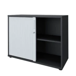 UNI Querrollladenschrank | 2 OH, 1000 X 777 Mm, Anthrazit / Weiß 20 UNI Querrollladenschrank | 2 OH, 1000 X 777 Mm, Anthrazit / Weiß -Möbel Pro Verkauf PROFI Jalousieschrank Weiss Anthrazit 2OH Quer Rol 1
