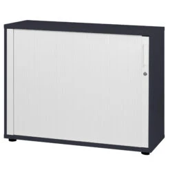 UNI Querrollladenschrank | 2 OH, 1000 X 777 Mm, Anthrazit / Weiß 18 UNI Querrollladenschrank | 2 OH, 1000 X 777 Mm, Anthrazit / Weiß -Möbel Pro Verkauf PROFI Jalousieschrank Weiss Anthrazit 2OH Quer Rol 9