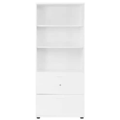 UNI Kombischrank Mit Hängeregister | 5 OH, 800 X 1897 Mm, Weiß -Möbel Pro Verkauf PROFI Kombischrank mit Haengeregister abschliessbar 5 OH Weiss Schrank Bueroschrank Aktenschrank Fluegeltuerenschrank Bueroschrank Schrank 1 1