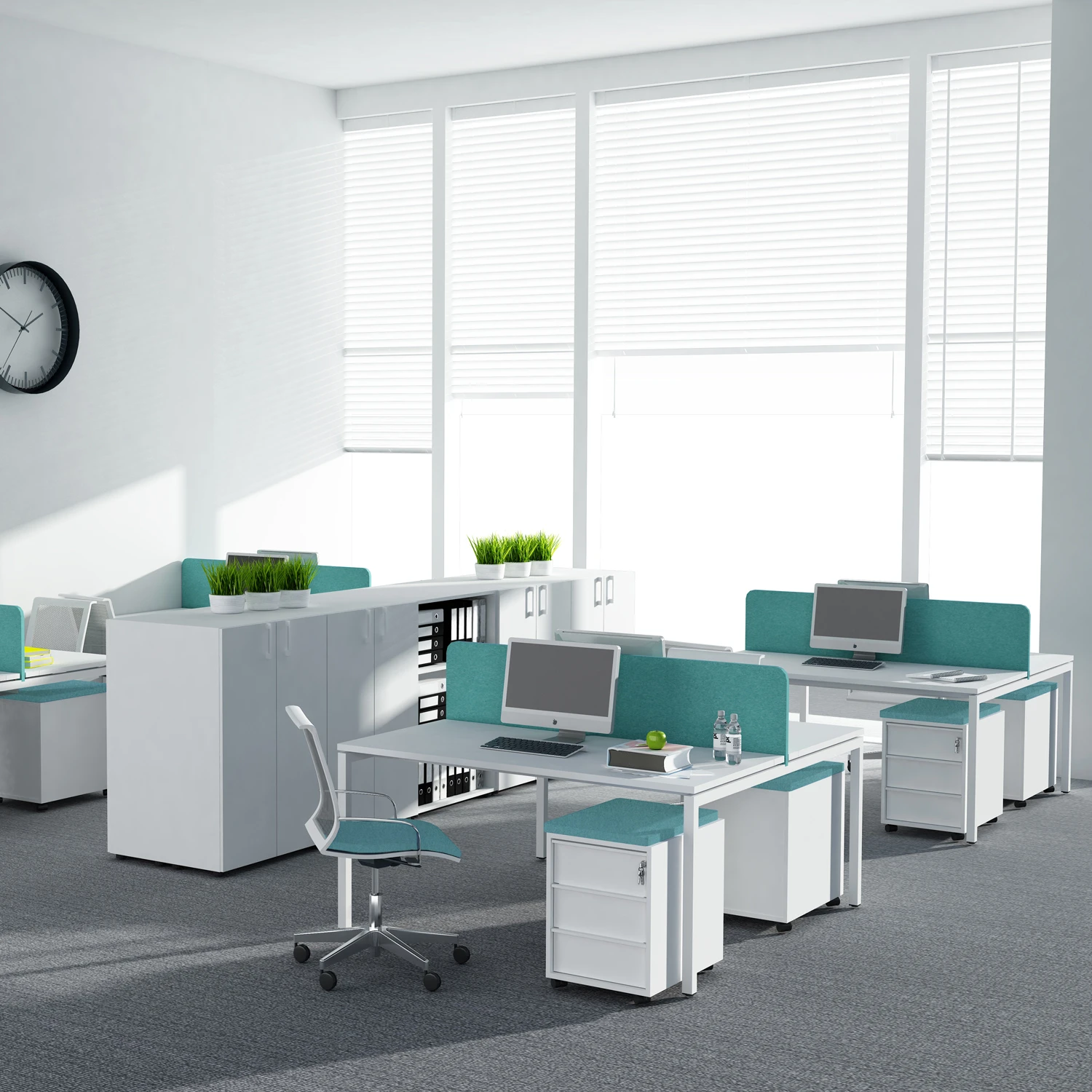 NOVA Rollcontainer | 3 Schubladen, 600 Mm Tief, Ahorn / Weiß 10 NOVA Rollcontainer | 3 Schubladen, 600 Mm Tief, Ahorn / Weiß – Bild 8