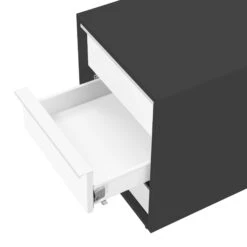 NOVA Rollcontainer | 3 Schubladen, 600 Mm Tief, Anthrazit / Weiß -Möbel Pro Verkauf PROFI NOVA Rollcontainer 60cm tief Anthrazit Weiss Rollschrank Buero Container Schrank Buerocontainer mit Griffleiste 2