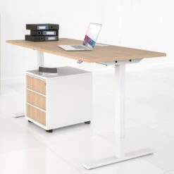 NOVA Rollcontainer | 3 Schubladen, 600 Mm Tief, Ahorn -Möbel Pro Verkauf PROFI NOVA Rollcontainer 60cm tief Weiss Rollschra 1 2