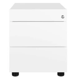 NOVA Rollcontainer | 2 XL-Schubladen + 1 Kleinteilefach, 600 Mm Tief, Weiß -Möbel Pro Verkauf PROFI NOVA Rollcontainer 60cm tief Weiss Rollschrank Buero Container Schrank Buerocontainer 1