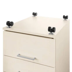 OPTIMA Rollcontainer | 3 Schubladen + 1 Kleinteilefach, 600 Mm Tief, Ahorn -Möbel Pro Verkauf PROFI OPTIMA Rollcontainer 60cm tief Ahorn Rollschrank Buero Container Schrank 17