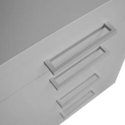 OPTIMA Rollcontainer | 3 Schubladen + 1 Kleinteilefach, 600 Mm Tief, Perlgrau 19 OPTIMA Rollcontainer | 3 Schubladen + 1 Kleinteilefach, 600 Mm Tief, Perlgrau -Möbel Pro Verkauf PROFI Rollcontainer 60cm tief Perlgrau Rollschrank Buero Container OPTIMA 7