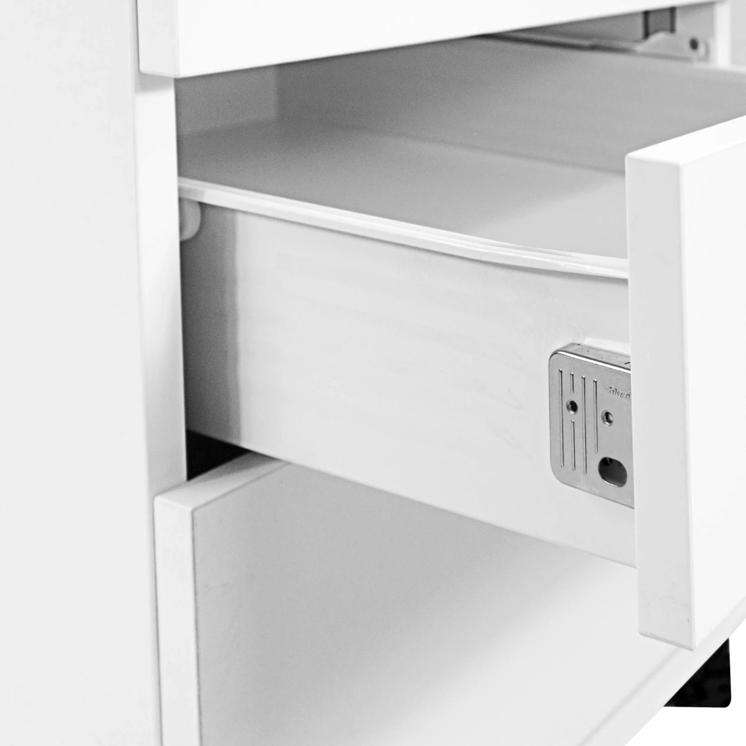 OPTIMA Rollcontainer | 3 Schubladen + 1 Kleinteilefach, 600 Mm Tief, Weiß 6 OPTIMA Rollcontainer | 3 Schubladen + 1 Kleinteilefach, 600 Mm Tief, Weiß – Bild 4