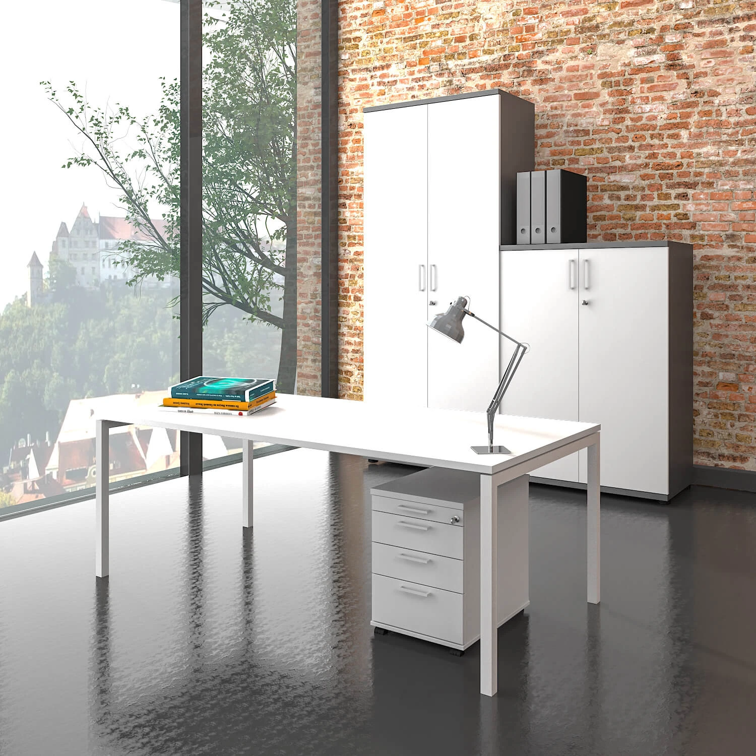 OPTIMA Rollcontainer | 3 Schubladen + 1 Kleinteilefach, 600 Mm Tief, Weiß 9 OPTIMA Rollcontainer | 3 Schubladen + 1 Kleinteilefach, 600 Mm Tief, Weiß – Bild 7