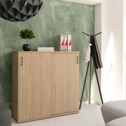 UNI Schiebetürenschrank | 3 OH, 1200 X 1143 Mm, Bernsteineiche