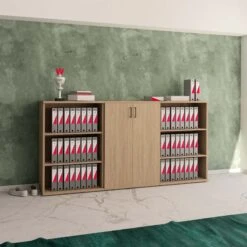 UNI Schrankwand | 3 OH, 2400 X 1143 Mm, Bernsteineiche