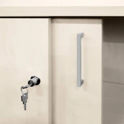 UNI Schrankwand | 5 OH, 2600 X 1897 Mm, Ahorn -Möbel Pro Verkauf PROFI Schrankwand abschliessbar Schrank Bueroschrank Fluegeltuerenschrank Regalschrank 5 OH Ahorn 12