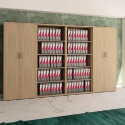 UNI Schrankwand | 5 OH, 3200 X 1897 Mm, Bernsteineiche