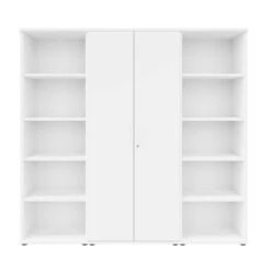 UNI Schrankwand | 5 OH, 2000 X 1897 Mm, Weiß -Möbel Pro Verkauf PROFI Schrankwand abschliessbar Schrank Bueroschrank Fluegeltuerenschrank Regalschrank 5 OH Weiss 2 2