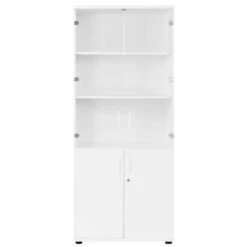 UNI Vitrinenschrank | 5 OH, 800 X 1897 Mm, Weiß -Möbel Pro Verkauf PROFI Vitrinenschrank abschliessbar 5 OH Weiss Sch 1
