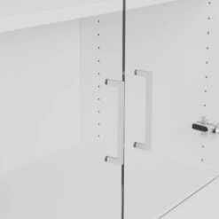 UNI Vitrinenschrank Mit Hängeregister | 5 OH, 800 X 1897 Mm, Perlgrau -Möbel Pro Verkauf PROFI Vitrinenschrank mit Haengeregister abschlies 1