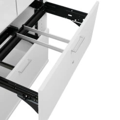 UNI Vitrinenschrank Mit Hängeregister | 5 OH, 800 X 1897 Mm, Perlgrau -Möbel Pro Verkauf PROFI Vitrinenschrank mit Haengeregister abschlies 4