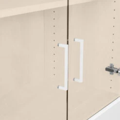 UNI Vitrinenschrank Mit Hängeregister | 5 OH, 800 X 1897 Mm, Ahorn / Weiß -Möbel Pro Verkauf PROFI Vitrinenschrank mit Haengeregister abschliessbar 5 OH Ahorn Weiss Schrank Bueroschrank Aktenschrank Fluegeltuerenschrank Bueroschrank Schrank 5