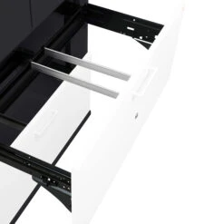 UNI Vitrinenschrank Mit Hängeregister | 5 OH, 800 X 1897 Mm, Anthrazit / Weiß -Möbel Pro Verkauf PROFI Vitrinenschrank mit Haengeregister abschliessbar 5 OH Anthrazit Weiss Schrank Bueroschrank Aktenschrank Fluegeltuerenschrank Bueroschrank Schrank 4