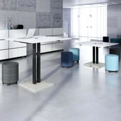 GIRO Pouf / Sitzhocker | Rollbar, Ø 400 Mm, Wollbezüge VELITO / SYNERGY -Möbel Pro Verkauf Pouf Hocker Sitzhocker Sitzmoebel GIRO 400 mm auf Rollen 3