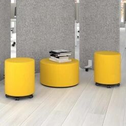 GIRO Pouf / Sitzhocker | Ø 600 Mm, Sitzhöhe 350 Mm, Wollbezüge VELITO / SYNERGY -Möbel Pro Verkauf Pouf Hocker Sitzmoebel GIRO 600 mm Hoehe 350 mm 4