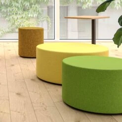 GIRO Pouf / Sitzhocker | Ø 800 Mm, Sitzhöhe 350 Mm, Wollbezüge VELITO / SYNERGY -Möbel Pro Verkauf Pouf Hocker Sitzmoebel GIRO 800 mm Hoehe 350 mm 2