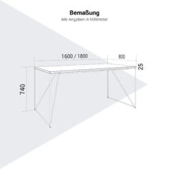 AIR Schreibtisch | 1600 - 1800 Mm, Bernsteineiche -Möbel Pro Verkauf Profi Schreibtisch AIR 160x80 cm 180x80 cm filigranes Gestell Bernsteineiche Buerotisch Computertisch Homeofficetisch Tisch Buerotisch Arbeitsplatz Architektentisch Homeoffic