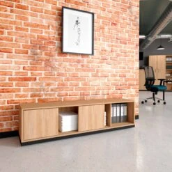 CHOICE Schiebetürenschrank | 1 OH, 1600 X 410 Mm, Bernsteineiche